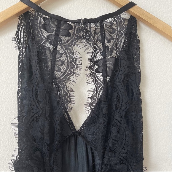 Free People Intimately Melrose Black Lace Backless Bodysuit XS - Picture 12 of 16